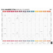 2026 Tuhi Wall Planner Double Sided 990x700mm Laminated Maori 2026